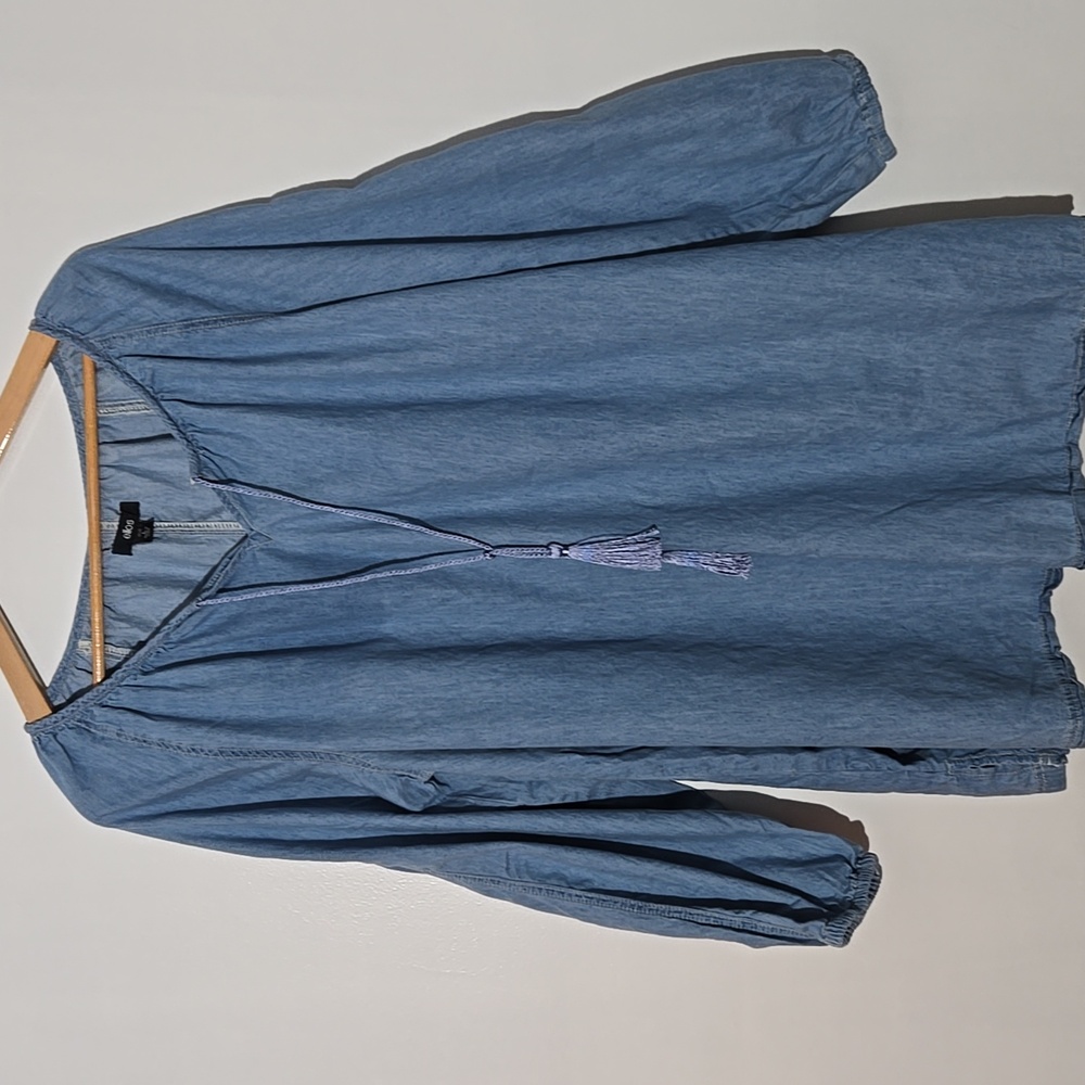 Ellos Sky Blue Mini Tunic Dress Size L